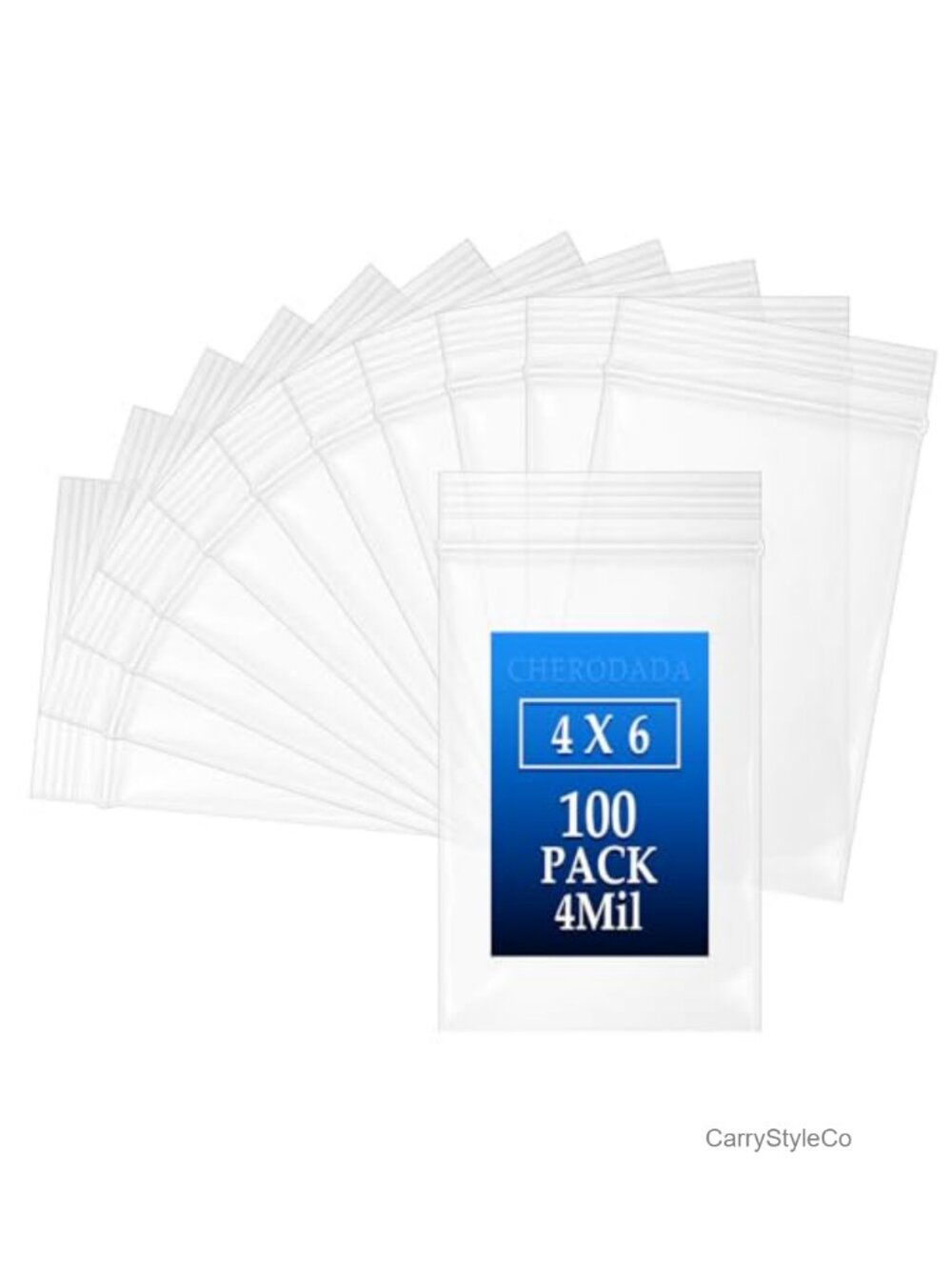 4x6 Clear Resealable Poly Bags 4 Mil 100 Pcs Zipper Storage
